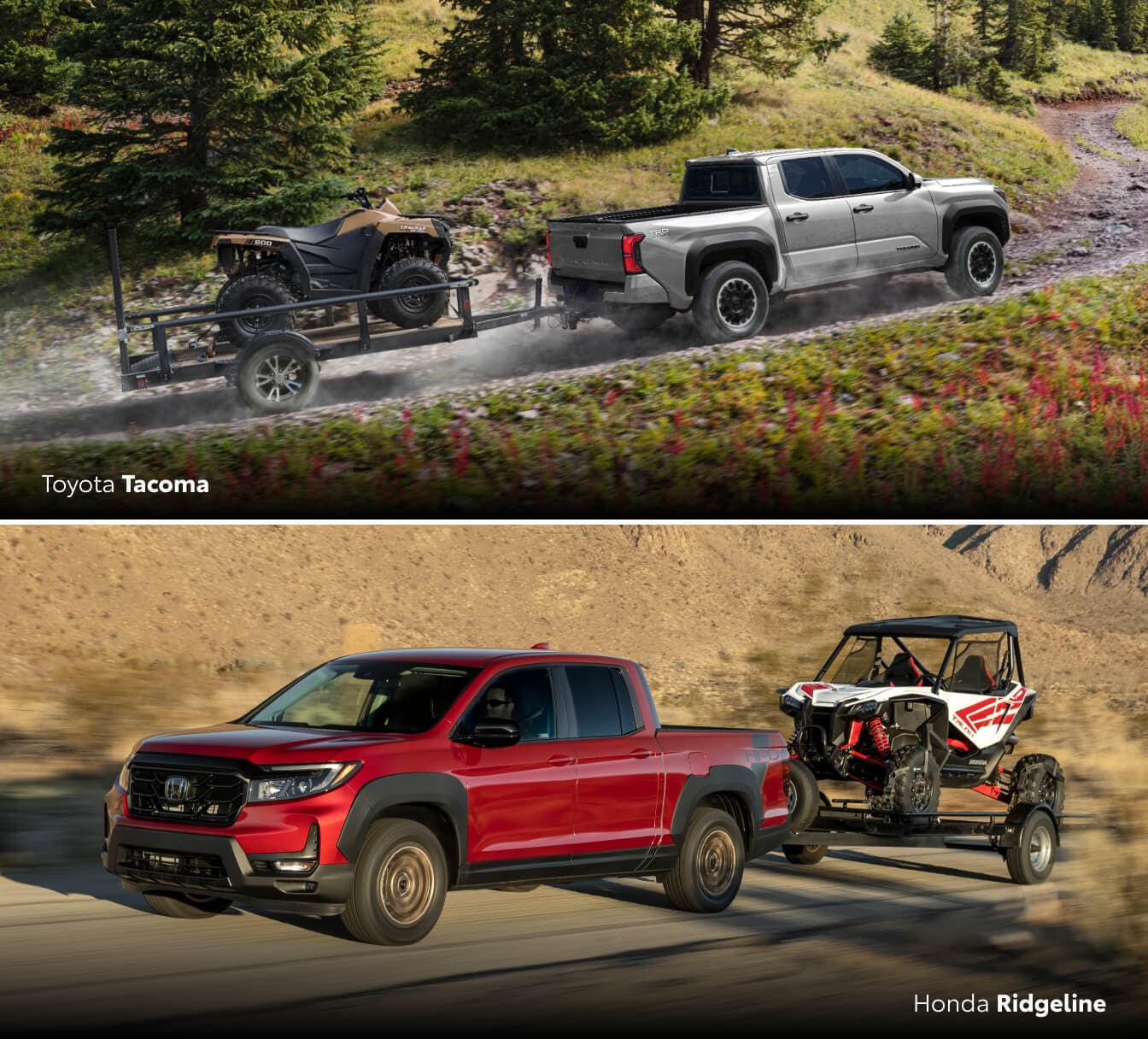 Toyota Tacoma vs. Honda Ridgeline Towing Capacity