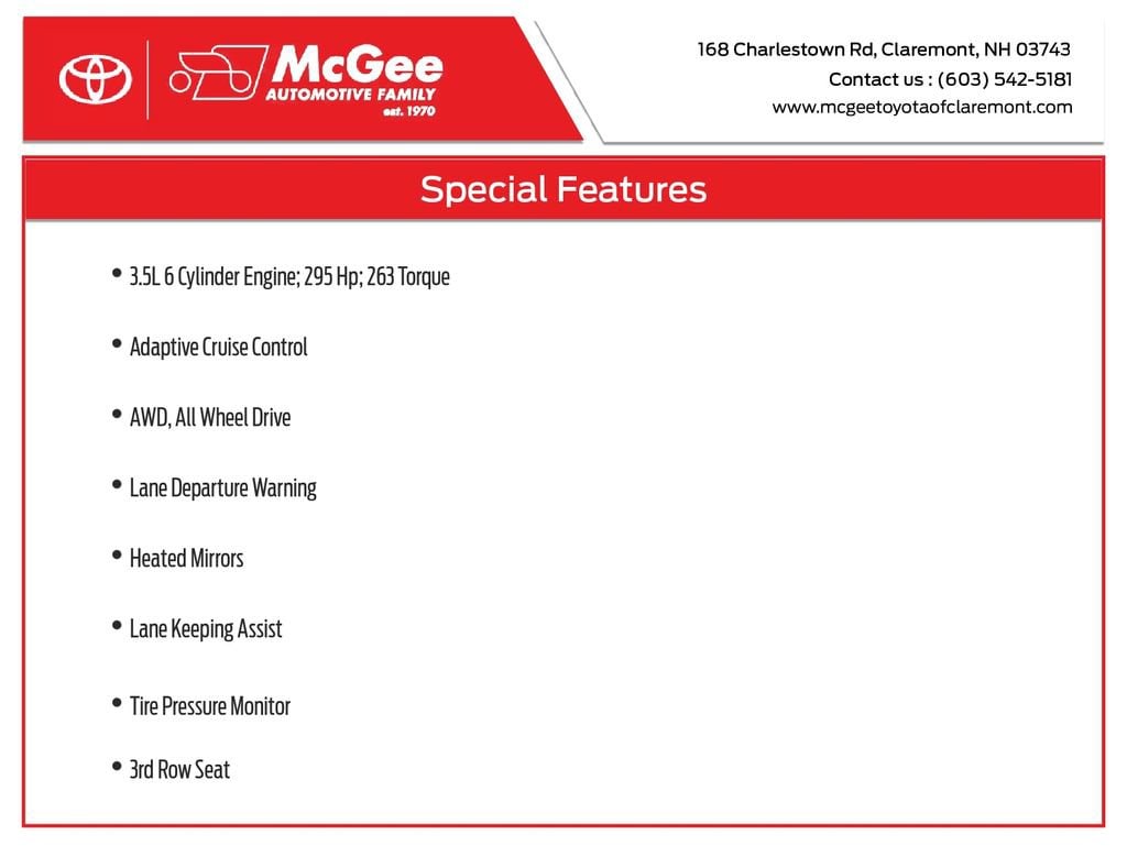 Used 2019 Toyota Highlander LE with VIN 5TDBZRFH4KS721244 for sale in Claremont, NH
