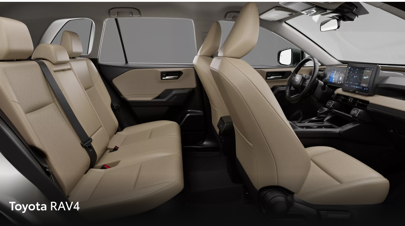 Interior of the 2026 Toyota RAV4 in Beige