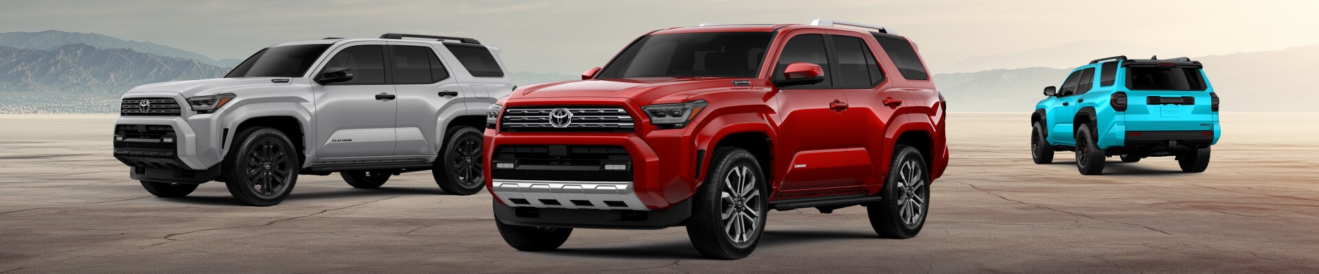 Multiple 2026 Toyota 4Runner SUVs parked outside