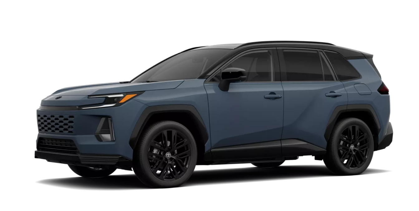 2026 Toyota RAV4 XSE in blue with a black roof