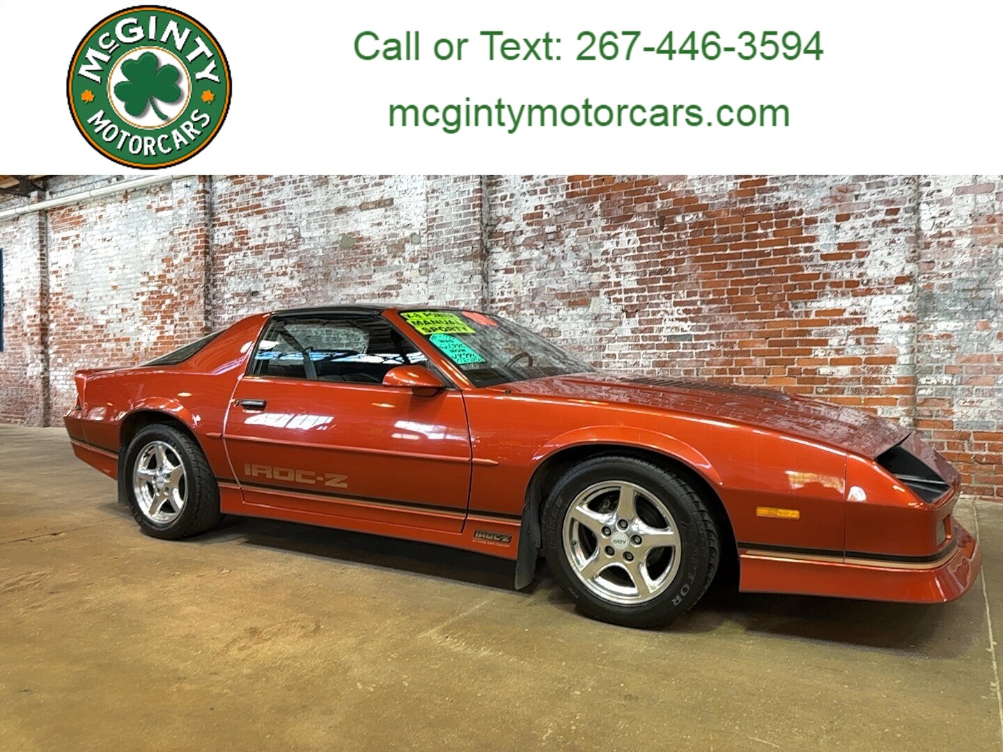 Orange 1988 Chevrolet Camaro Coupe Rear-Wheel Drive 5-Speed Manual
