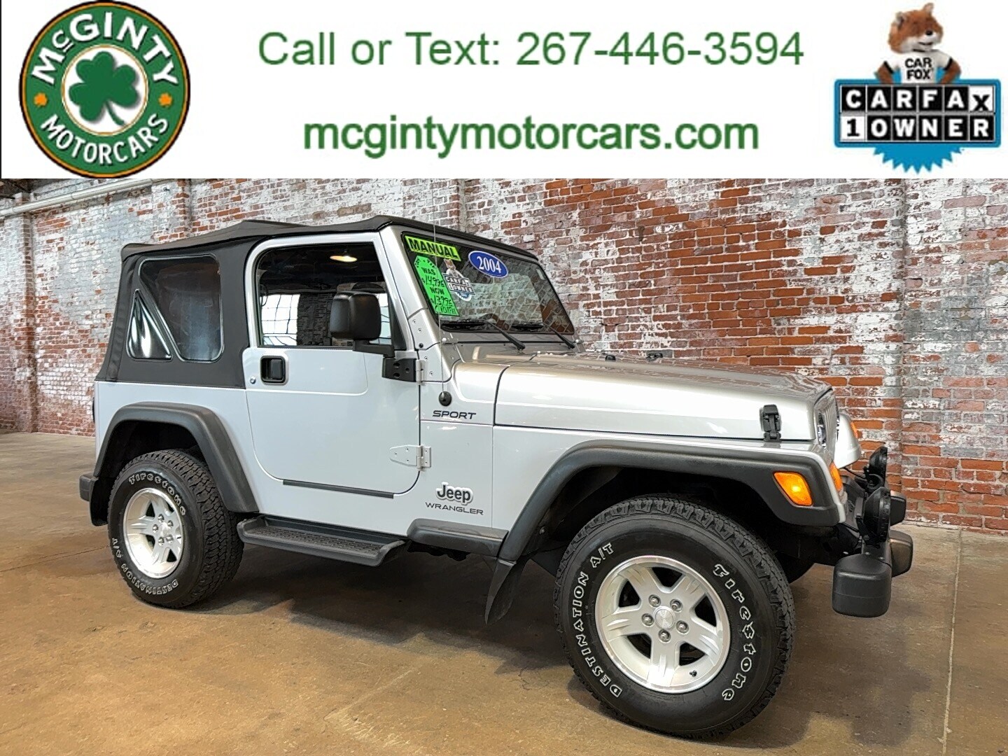 Silver 2004 Jeep Wrangler SUV / Crossover Four-Wheel Drive 5-Speed Manual