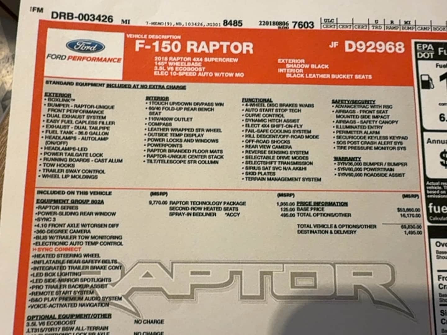 2018 Ford F-150 Raptor - Photo 210
