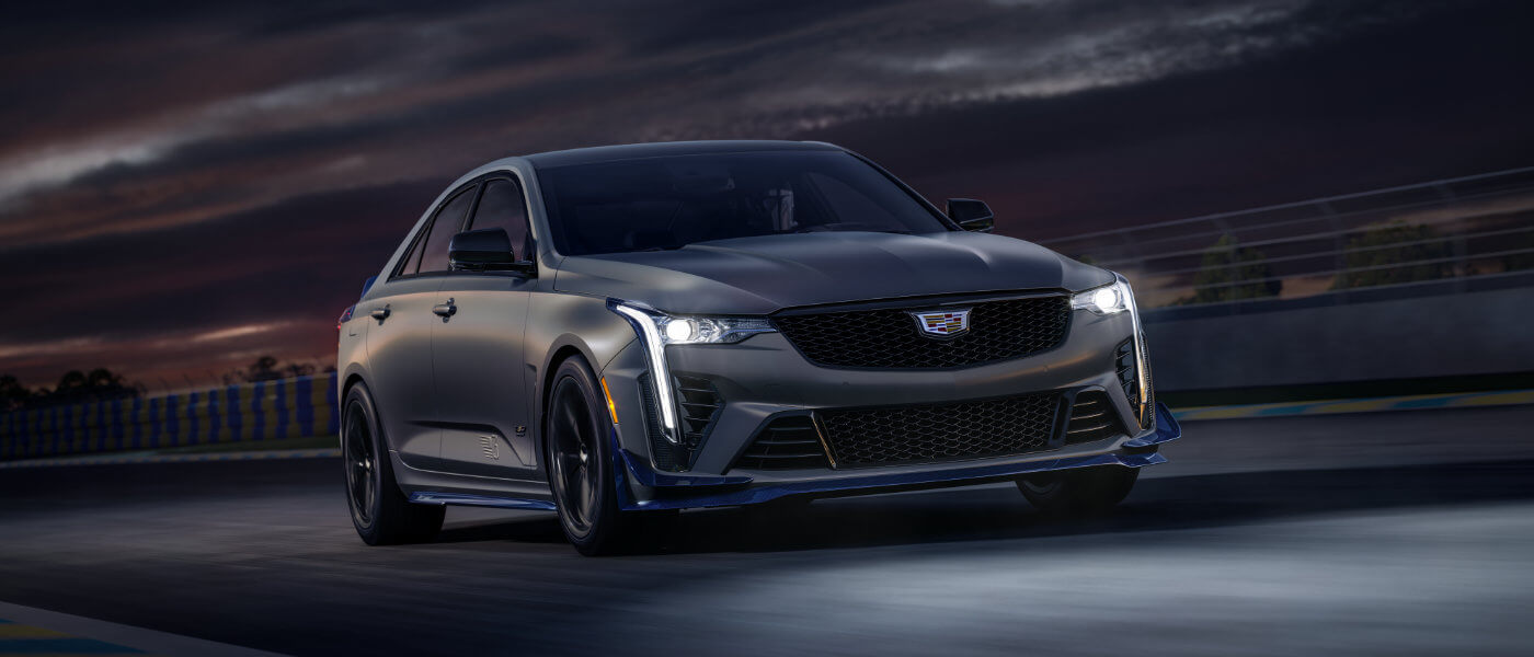 2025 Cadillac CT4 Exterior On Track On Stormy Night