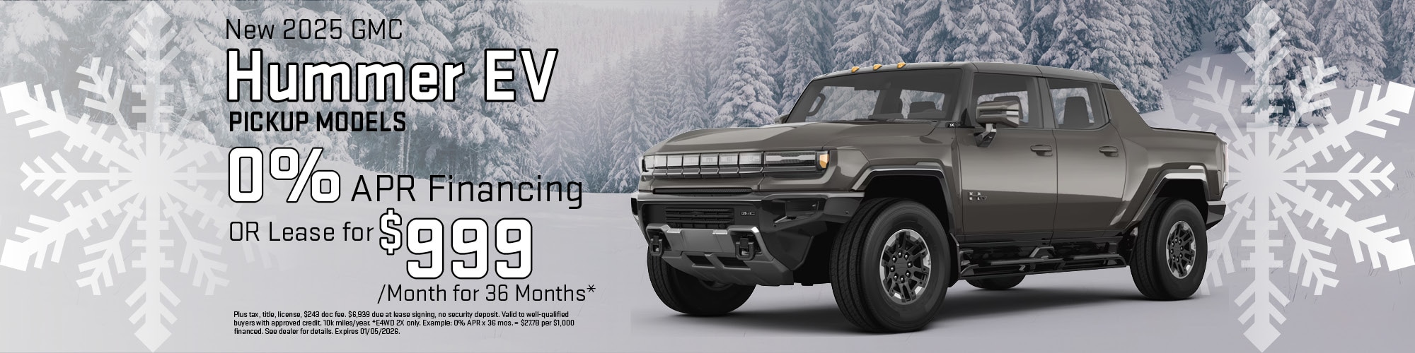 Finance a new 2025 GMC Hummer EV for 0% APR