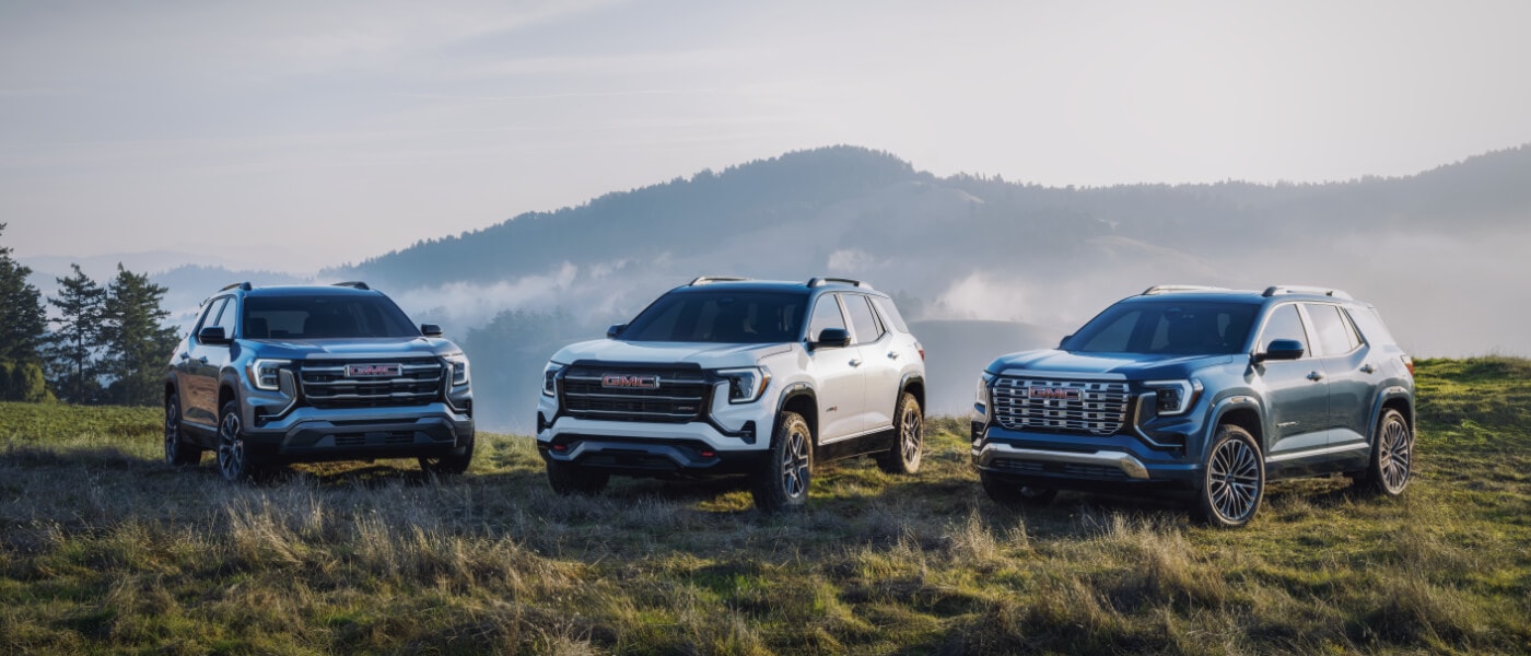 2026 GMC Terrain Exterior 3 in a row in a field