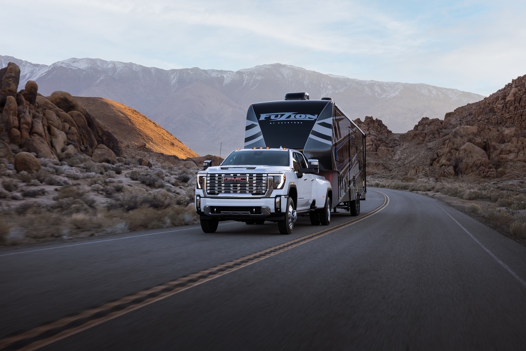  2026 GMC Sierra 3500 towing a trailer