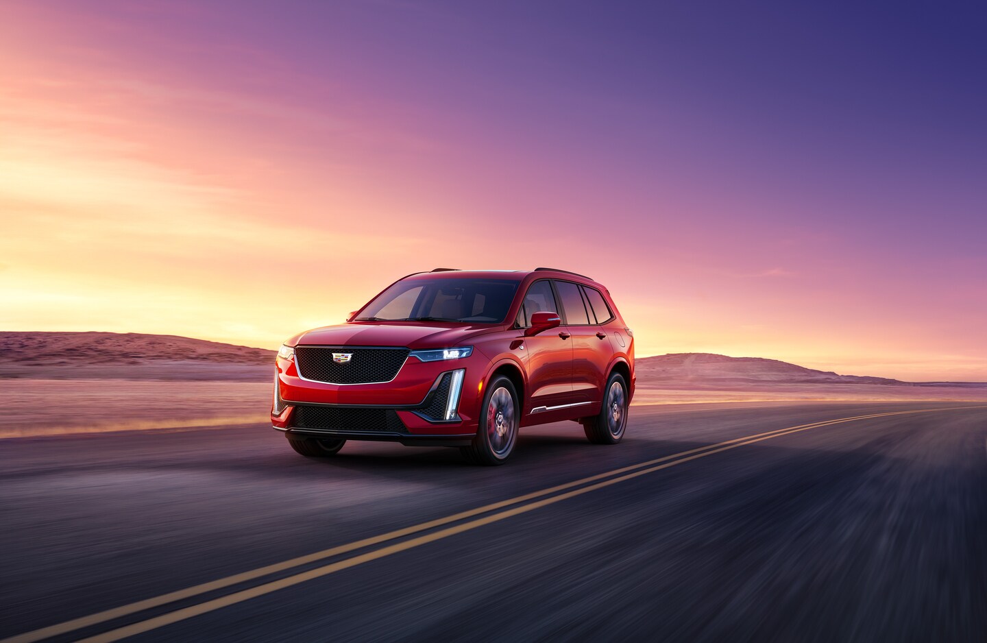 2025 Cadillac XT6 on the highway