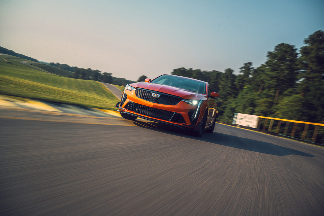 2026 Cadillac CT-4 V on the road