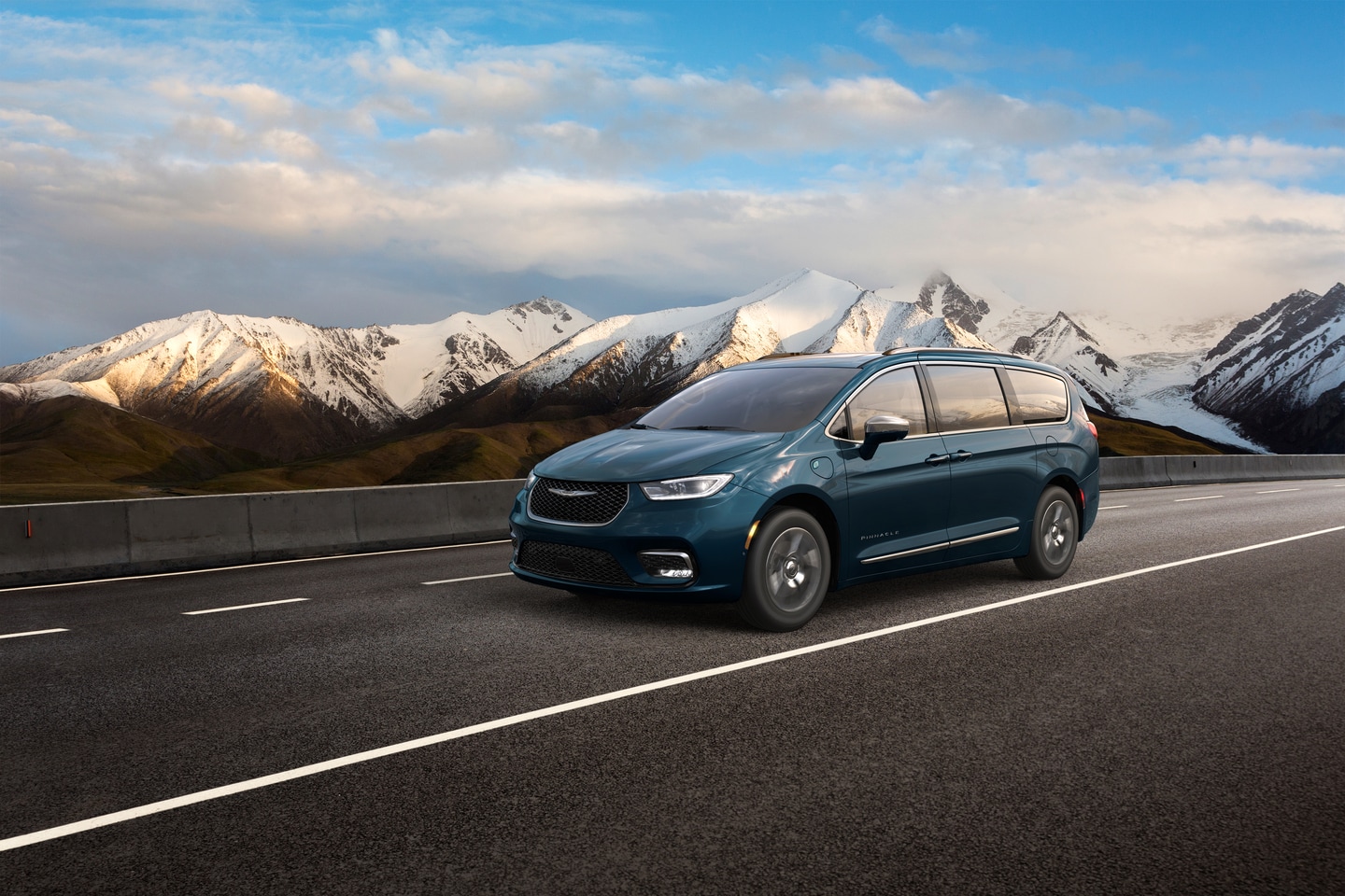Chrysler Pacifica on mountain highway