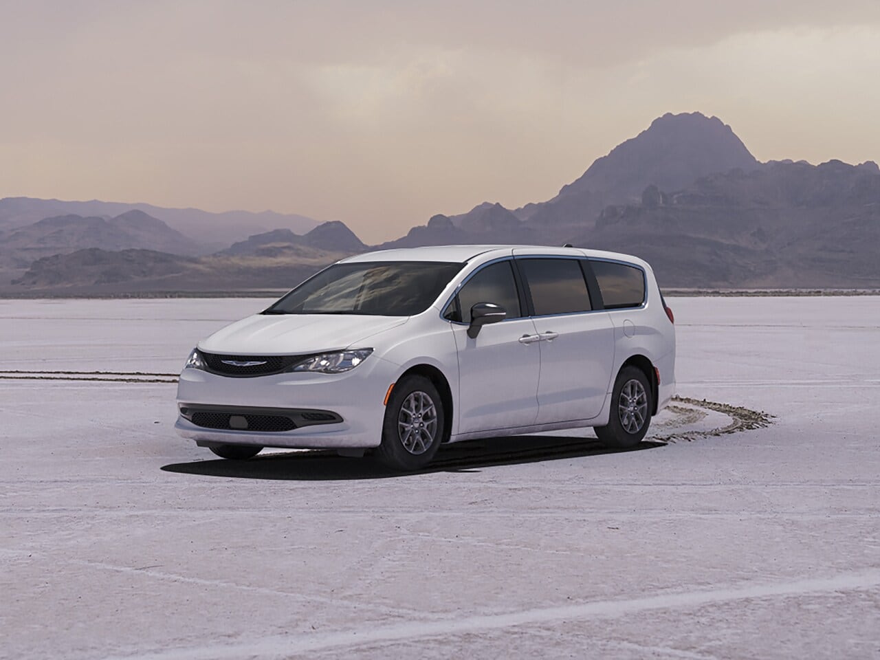 Chrysler Voyager driving in snow