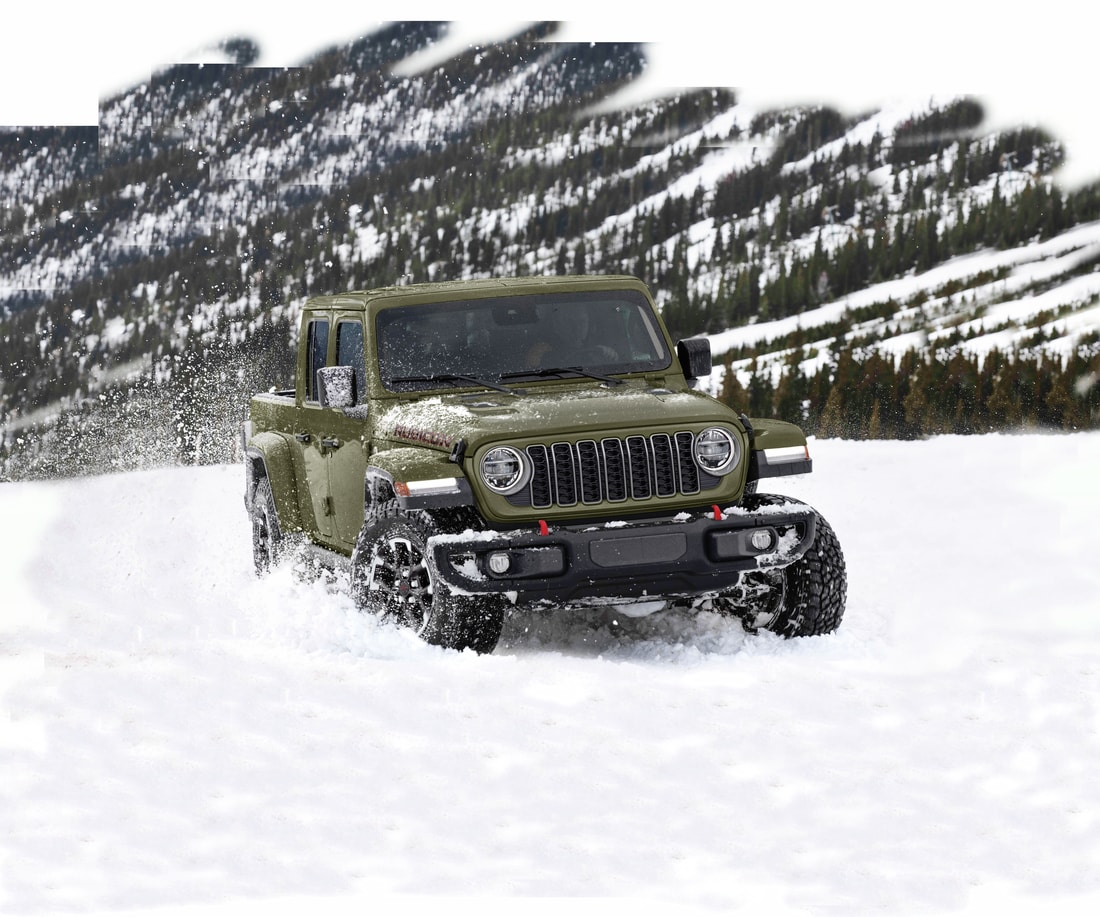  2026 Jeep Gladiator driving in deep snow
