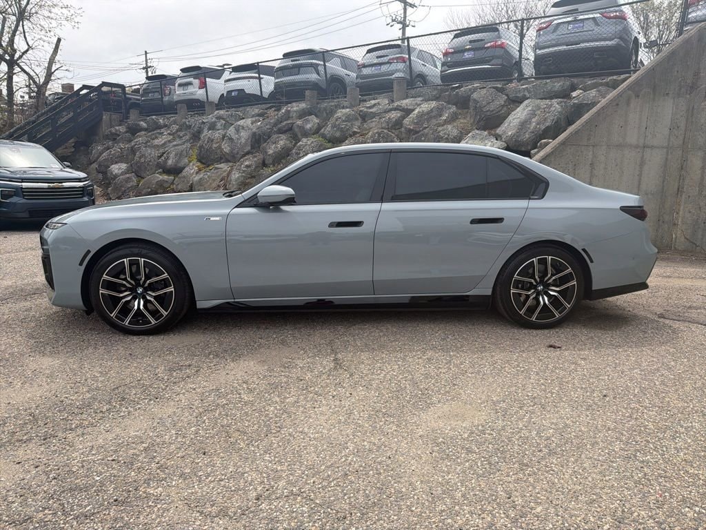 Used 2025 BMW i7 50 with VIN WBY43EJ01SCU65021 for sale in Arlington, MA