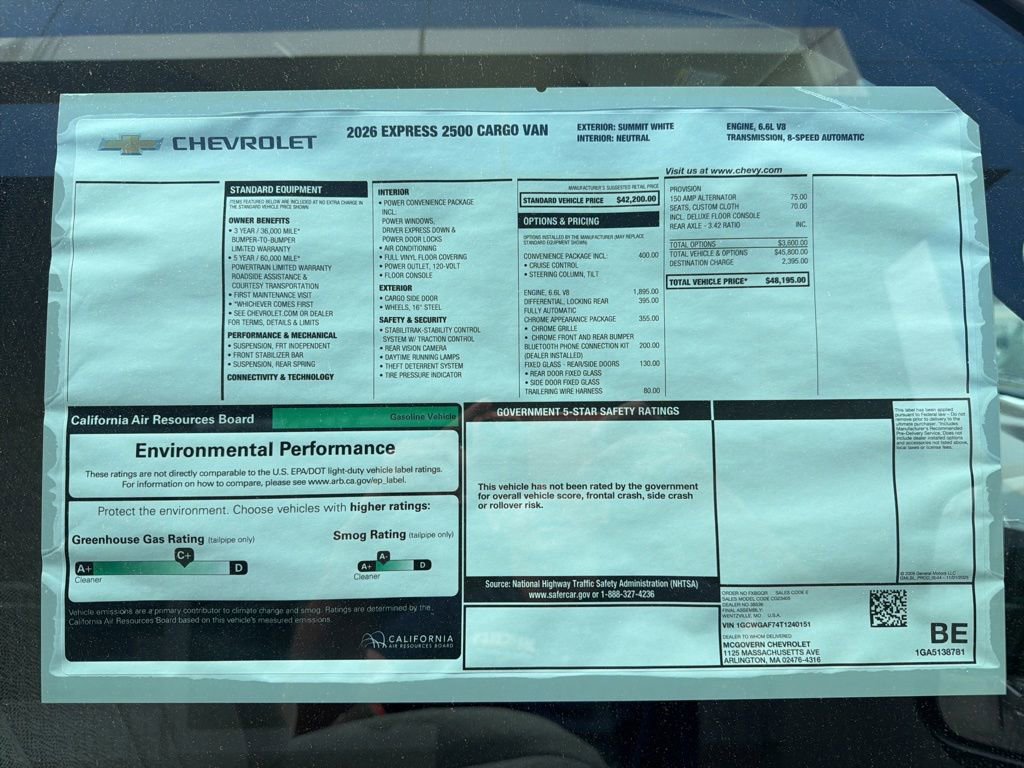 2026 Chevrolet Express Cargo Work Van - Photo 31