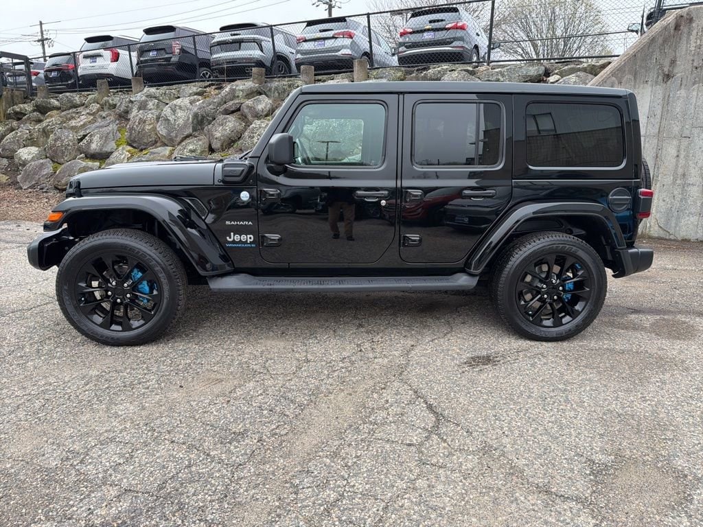 Used 2023 Jeep Wrangler 4xe Sahara 4XE with VIN 1C4JJXP65PW524143 for sale in Arlington, MA