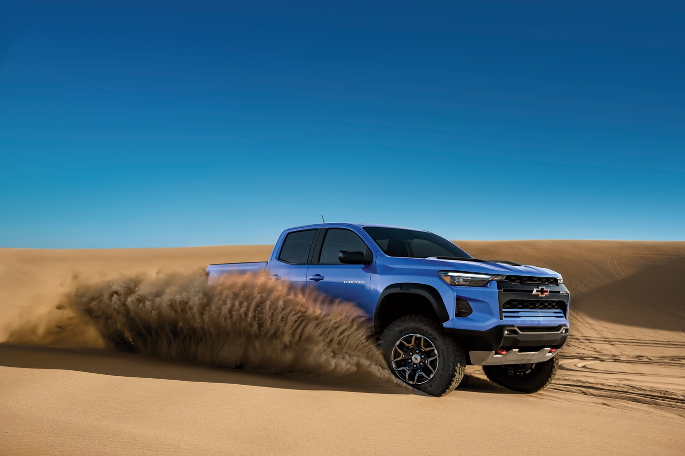 2026 Chevrolet Colorado driving in deep sand