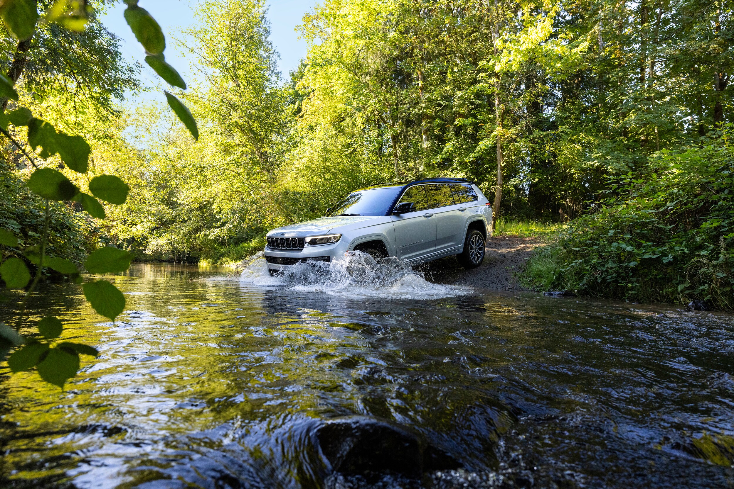  2026 Jeep Grand Cherokee L in a stream