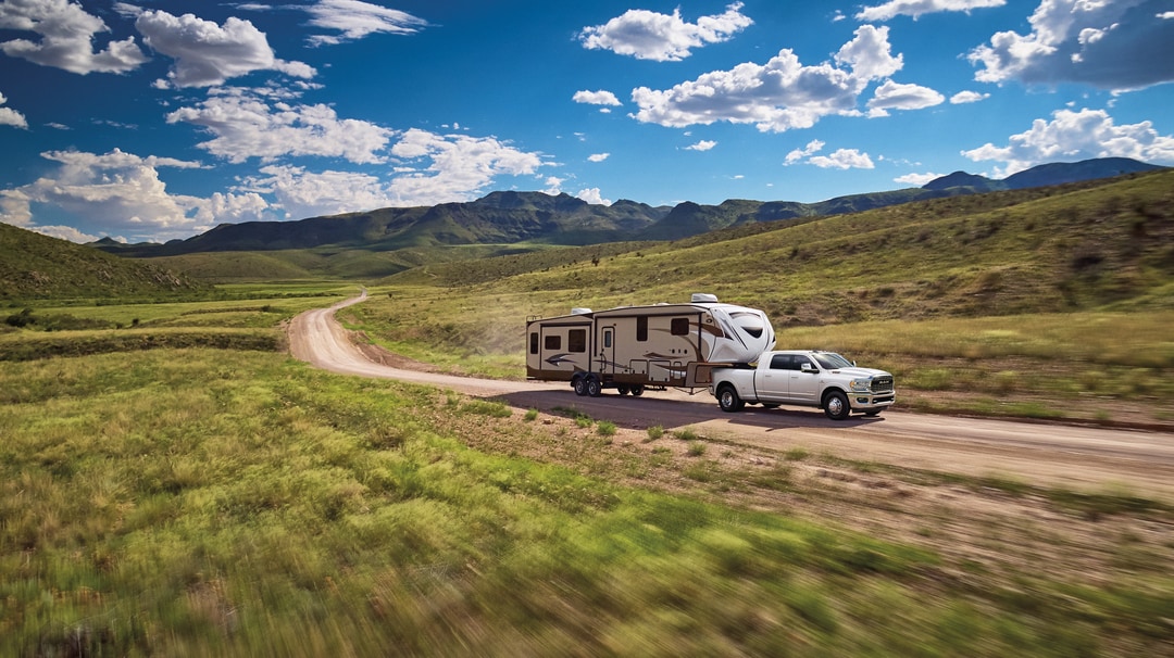 Ram 3500 towing a camper