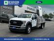 Used 2020 Ford F-550SD XL Aluminum Flat bed With Gooseneck Chassis