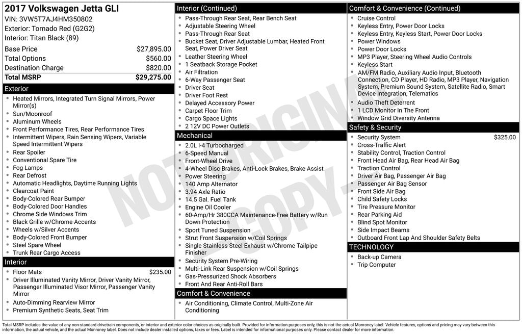 Used 2017 Volkswagen Jetta GLI Sedan