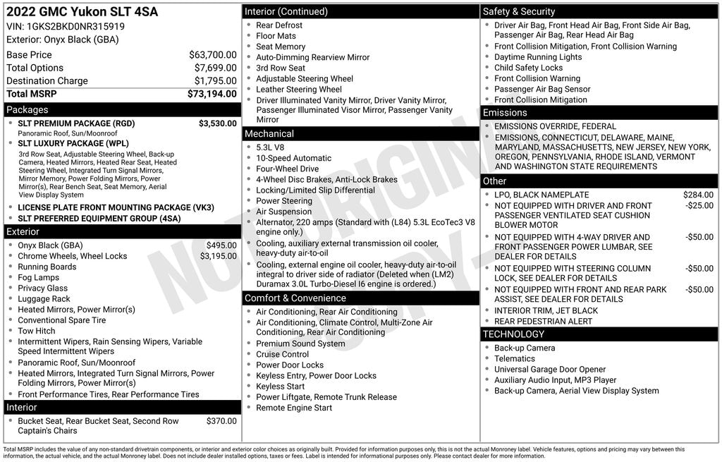 Used 2022 GMC Yukon SLT SUV