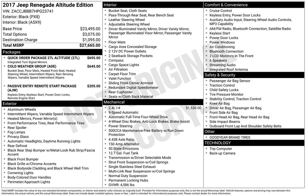 Used 2017 Jeep Renegade Altitude SUV