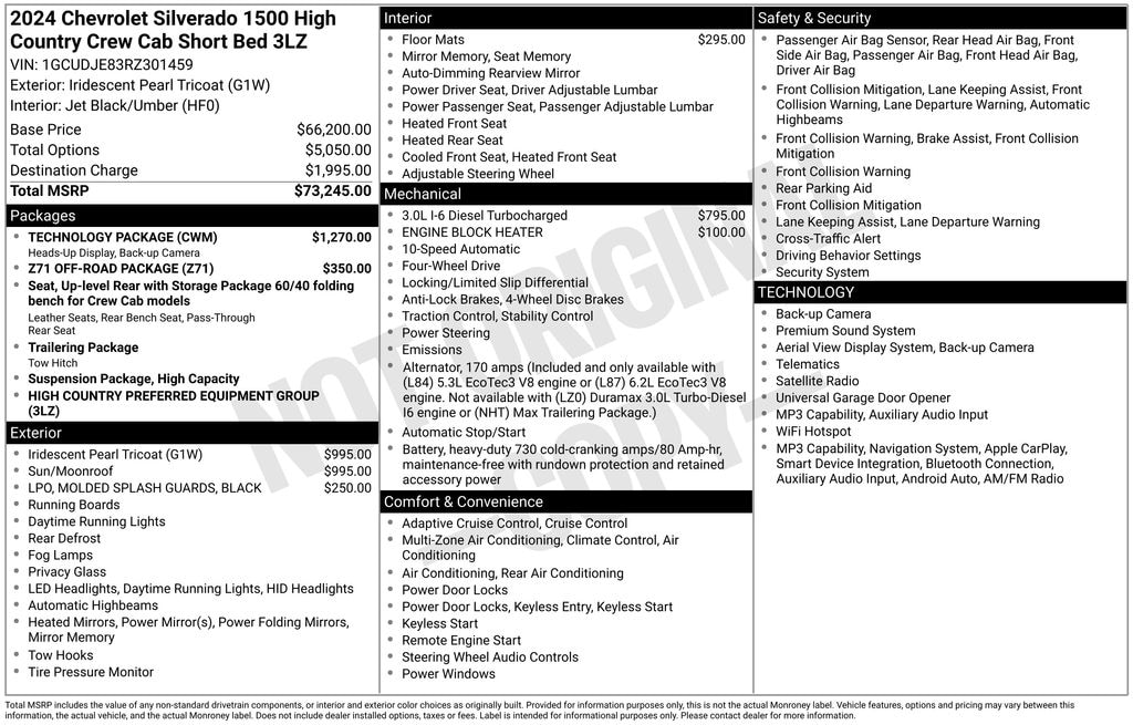 Used 2024 Chevrolet Silverado 1500 High Country Truck