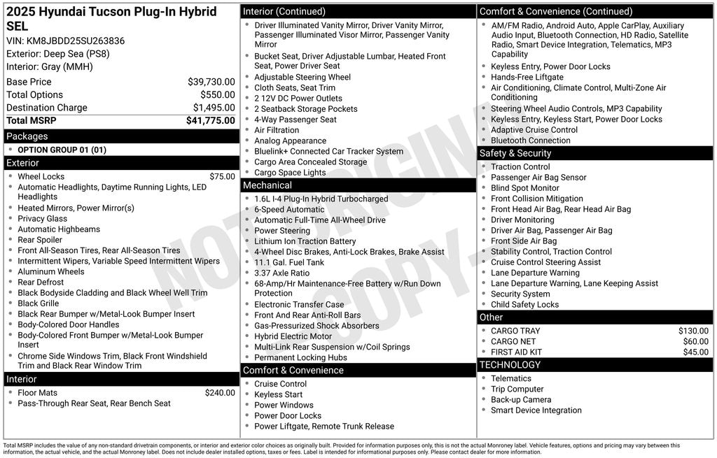 Used 2025 Hyundai Tucson Plug-In Hybrid SEL SUV