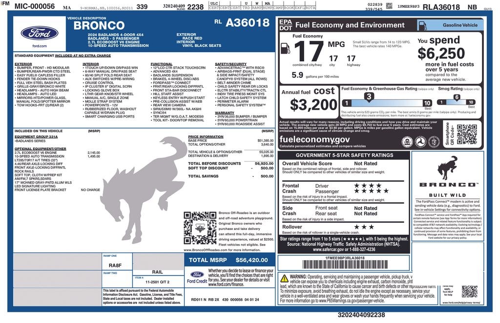 Used 2024 Ford Bronco Badlands SUV