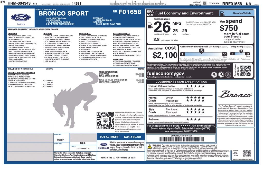 Used 2024 Ford Bronco Sport Heritage SUV