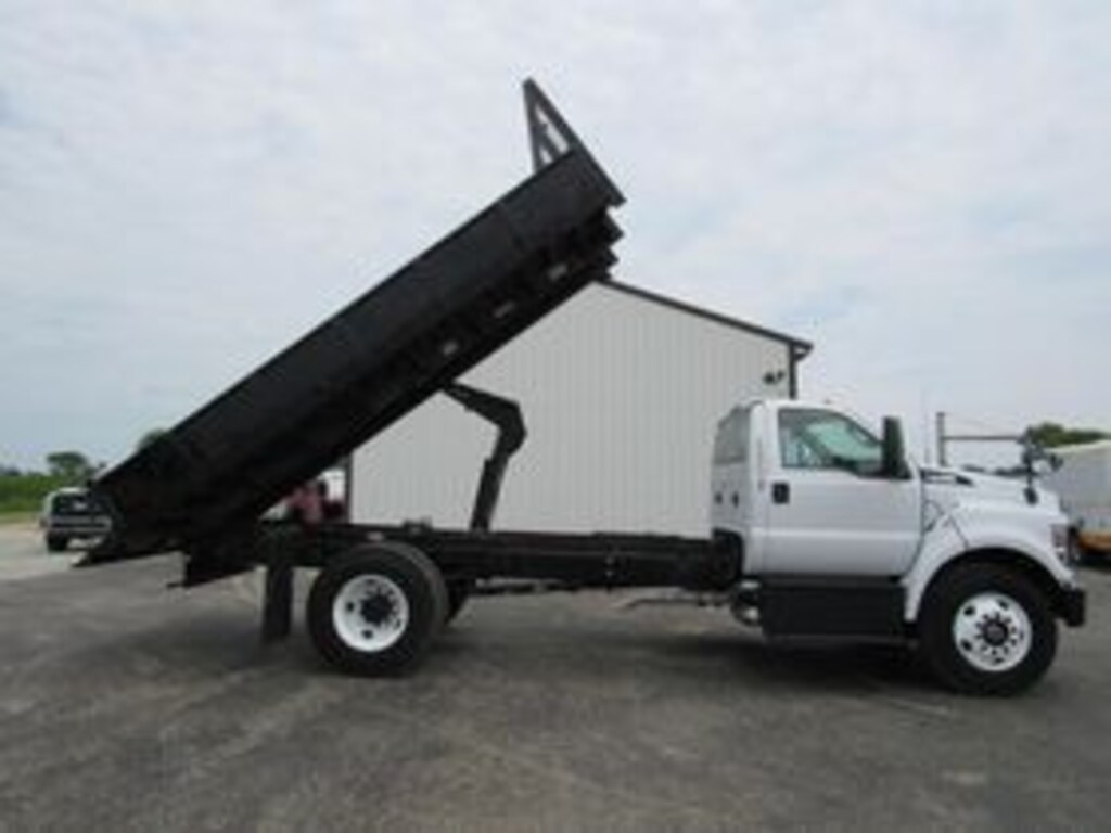 Used 2022 Ford F-750SD Diesel Flatbed Dump Truck