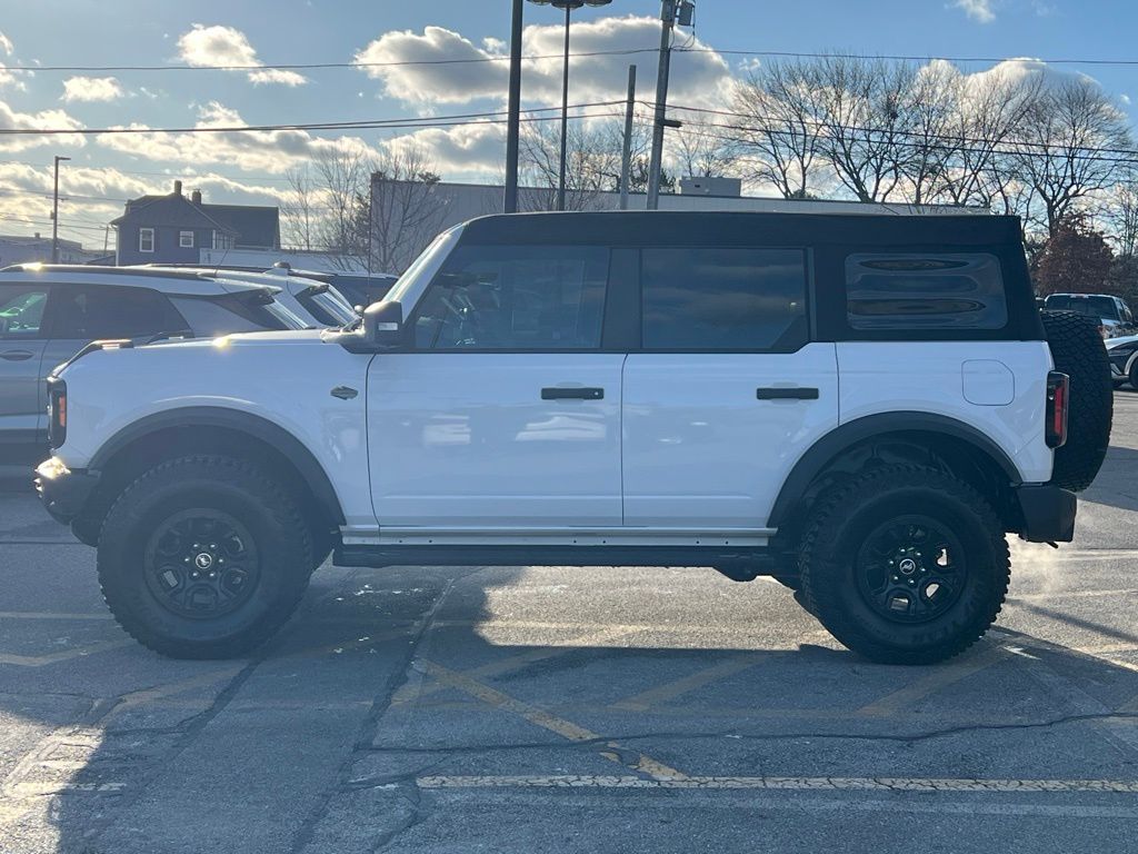 Used 2023 Ford Bronco 4-Door Wildtrak with VIN 1FMEE5DP0PLB66258 for sale in Lowell, MA