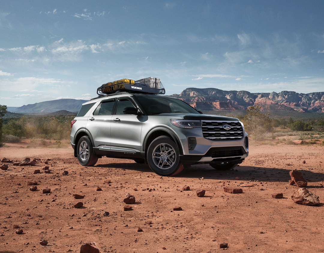 Ford Explorer off roading with roof rack