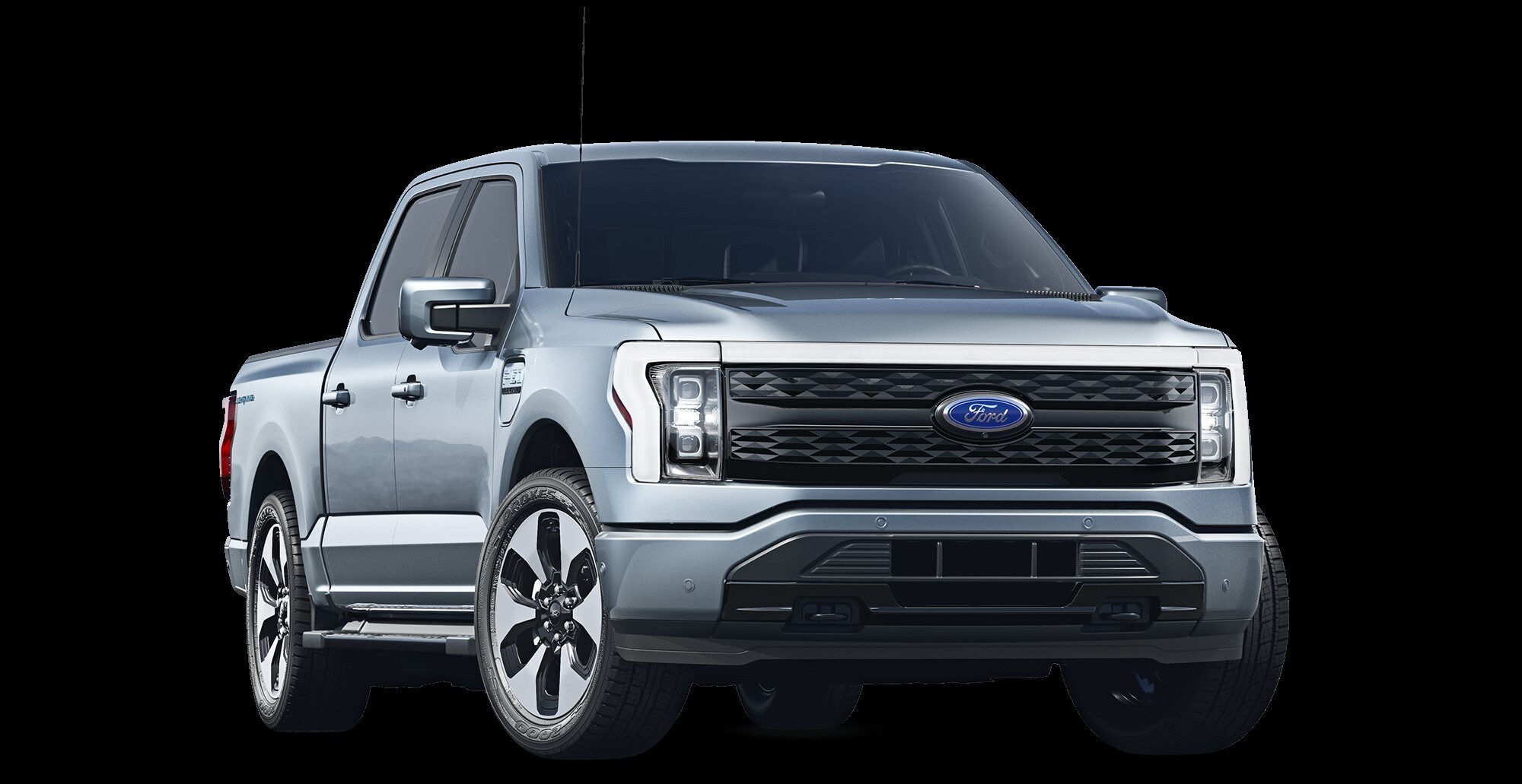 Silver Ford F-150 Lightning