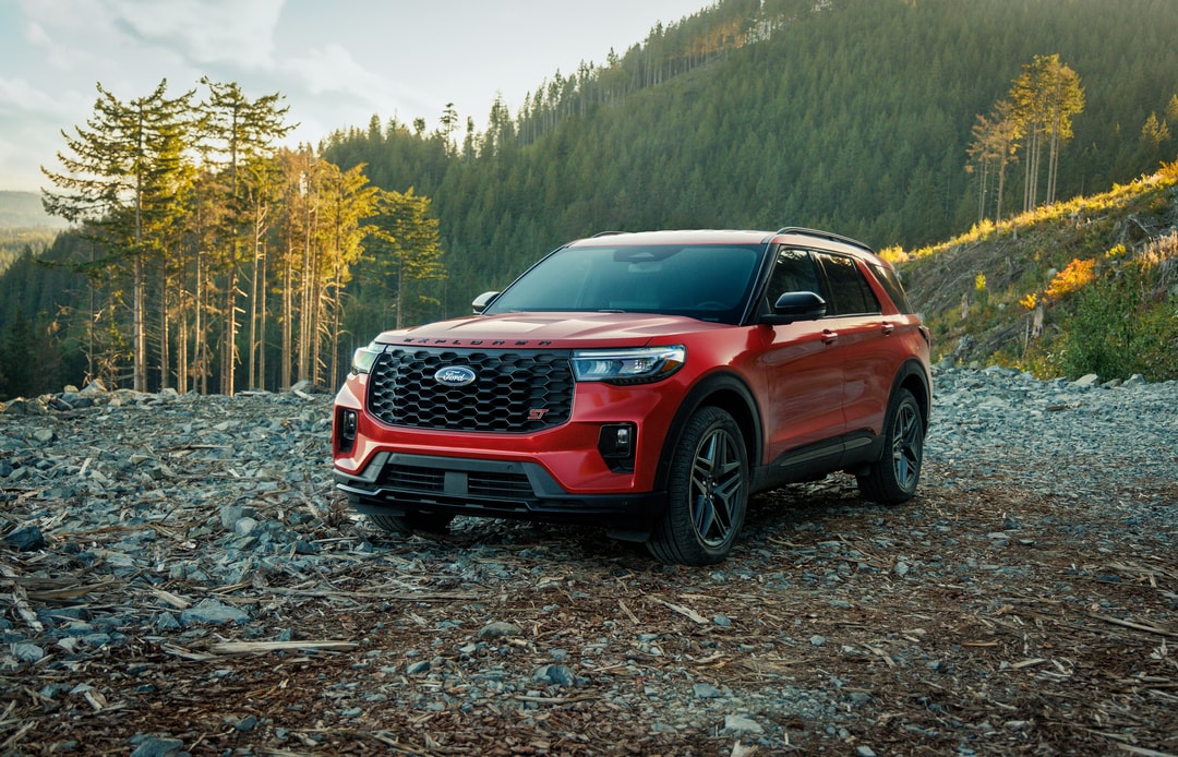 Ford Explorer in the woods