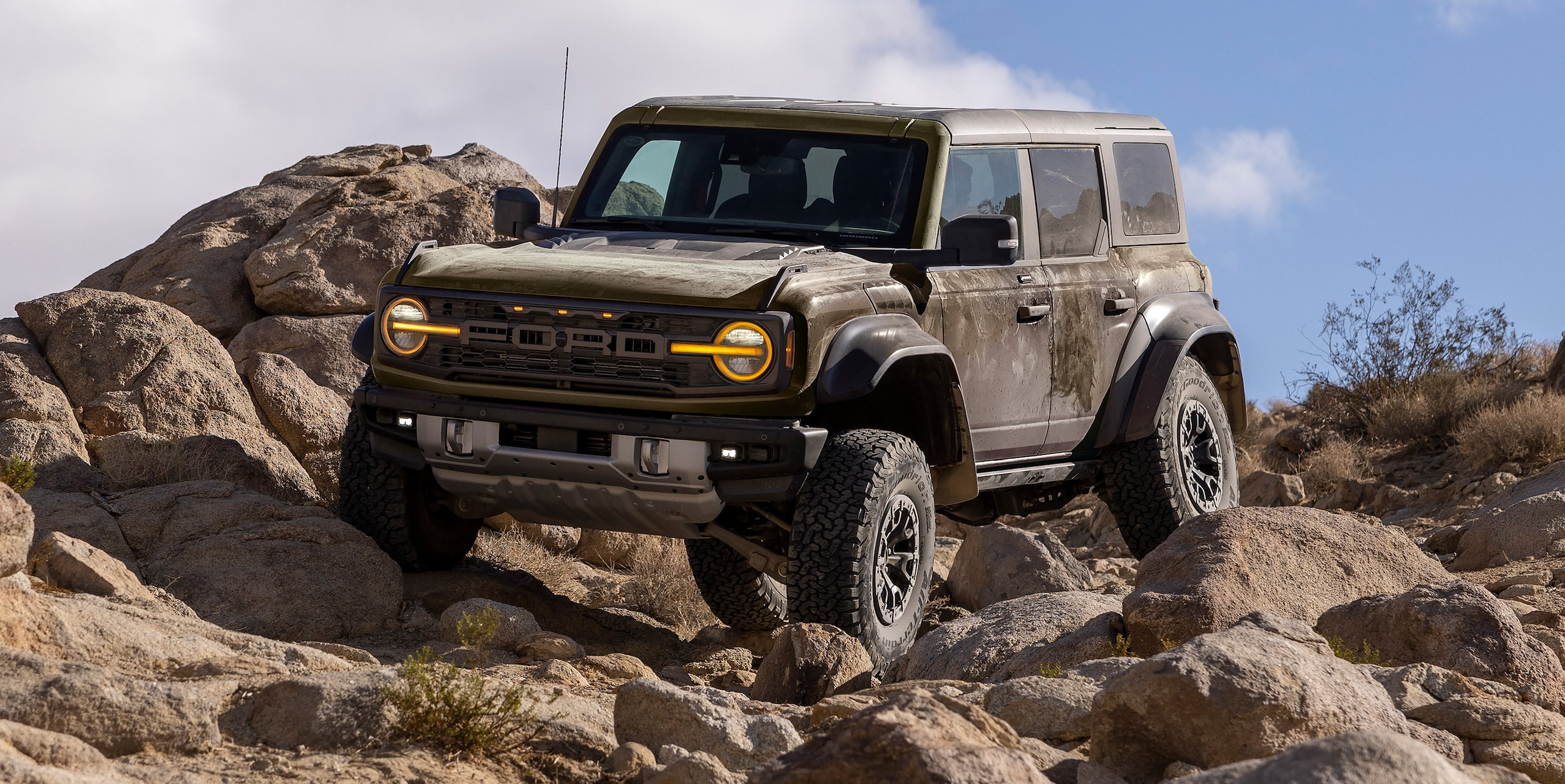 Ford Bronco on rocky trail