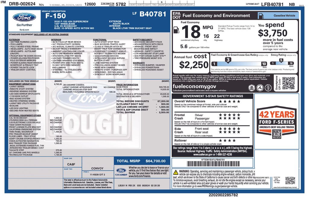 2020 Ford F-150 Lariat's photo