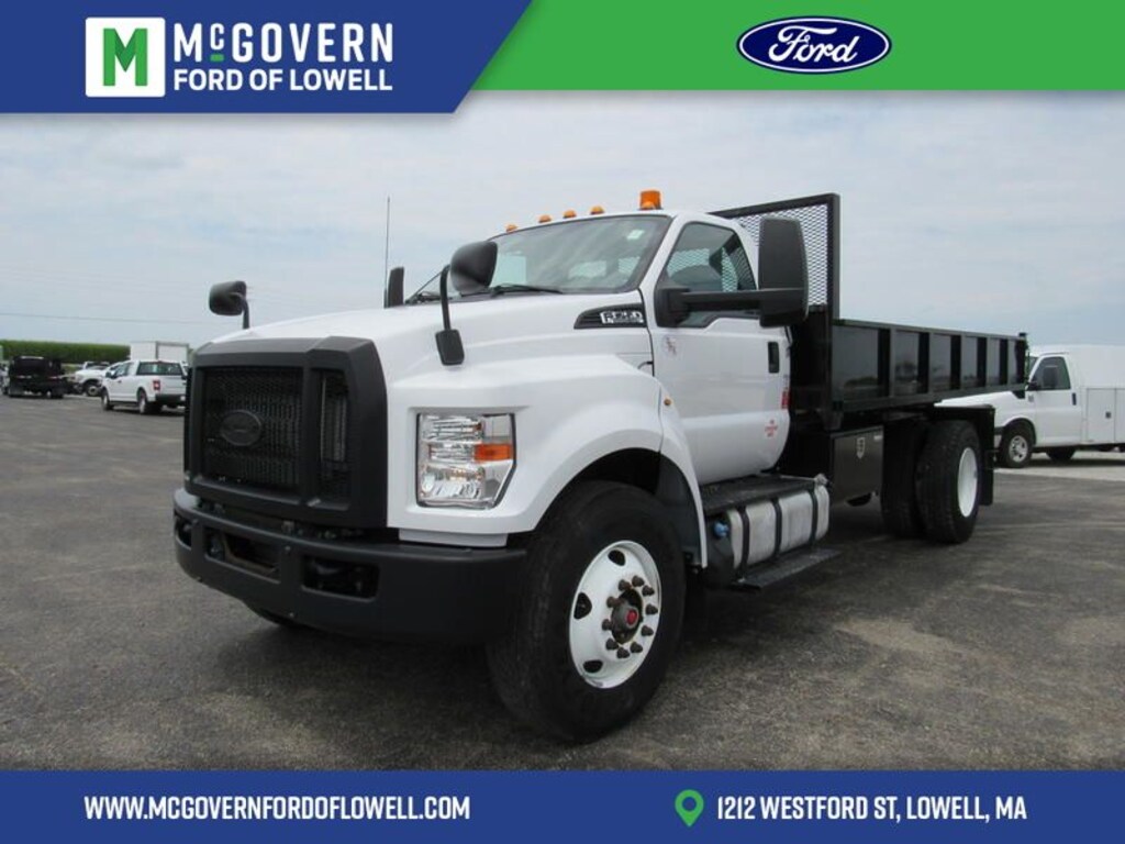 Used 2022 Ford F-750SD Diesel Flatbed Dump Truck
