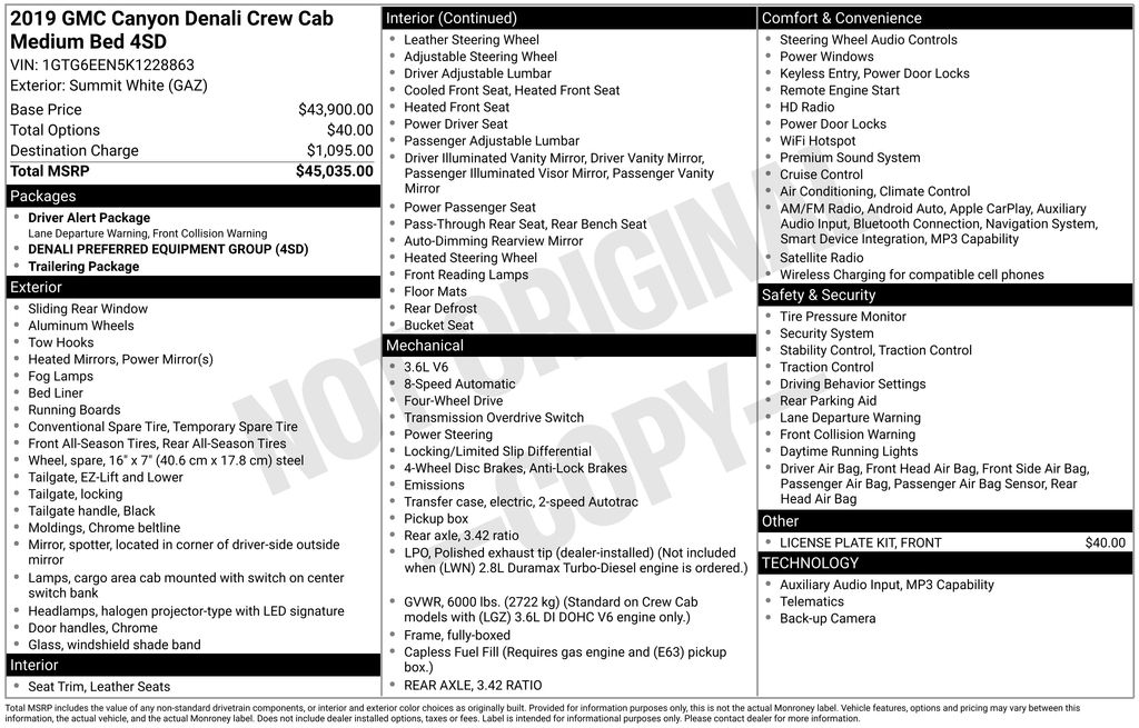 2019 GMC Canyon Denali's photo