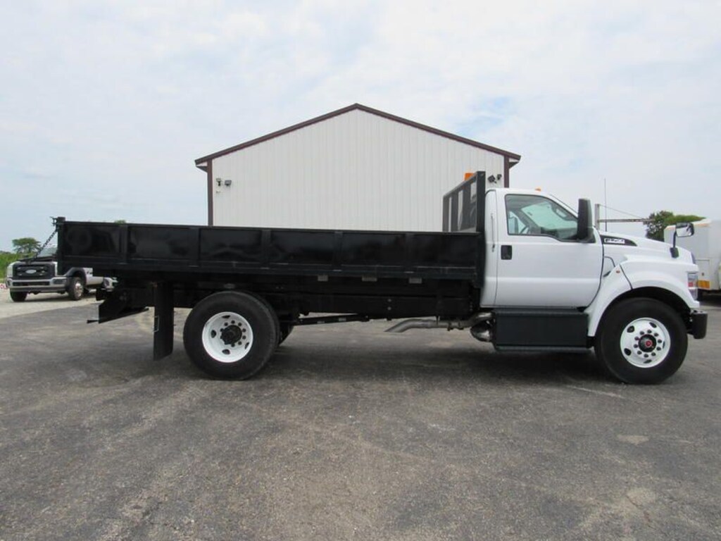 Used 2022 Ford F-750SD Diesel Flatbed Dump Truck