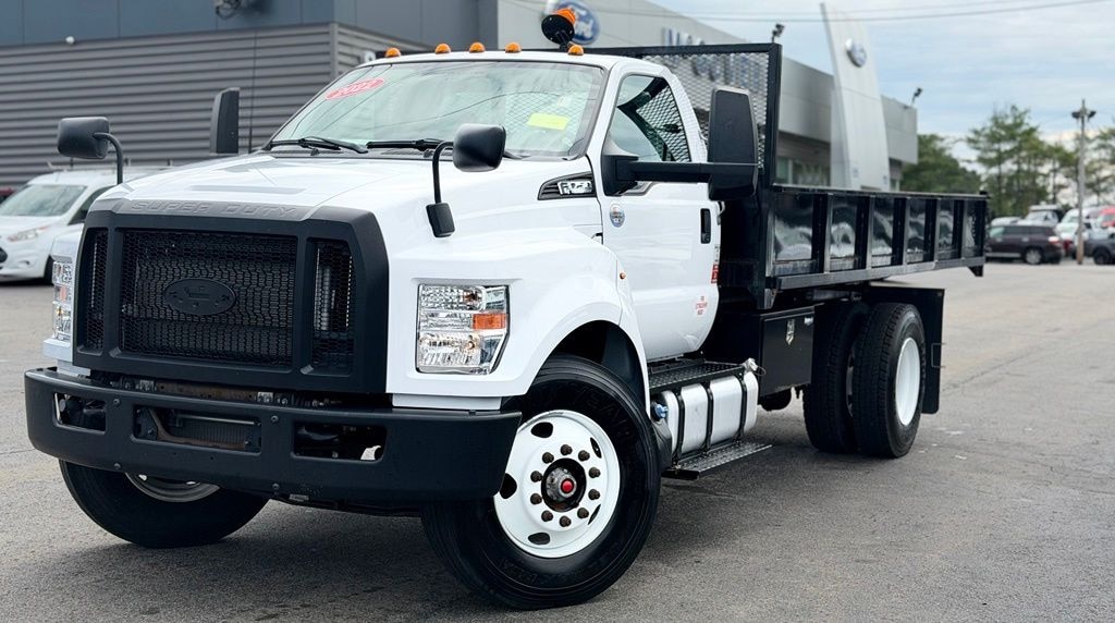 Used 2022 Ford F-750SD Diesel Flatbed Dump Truck