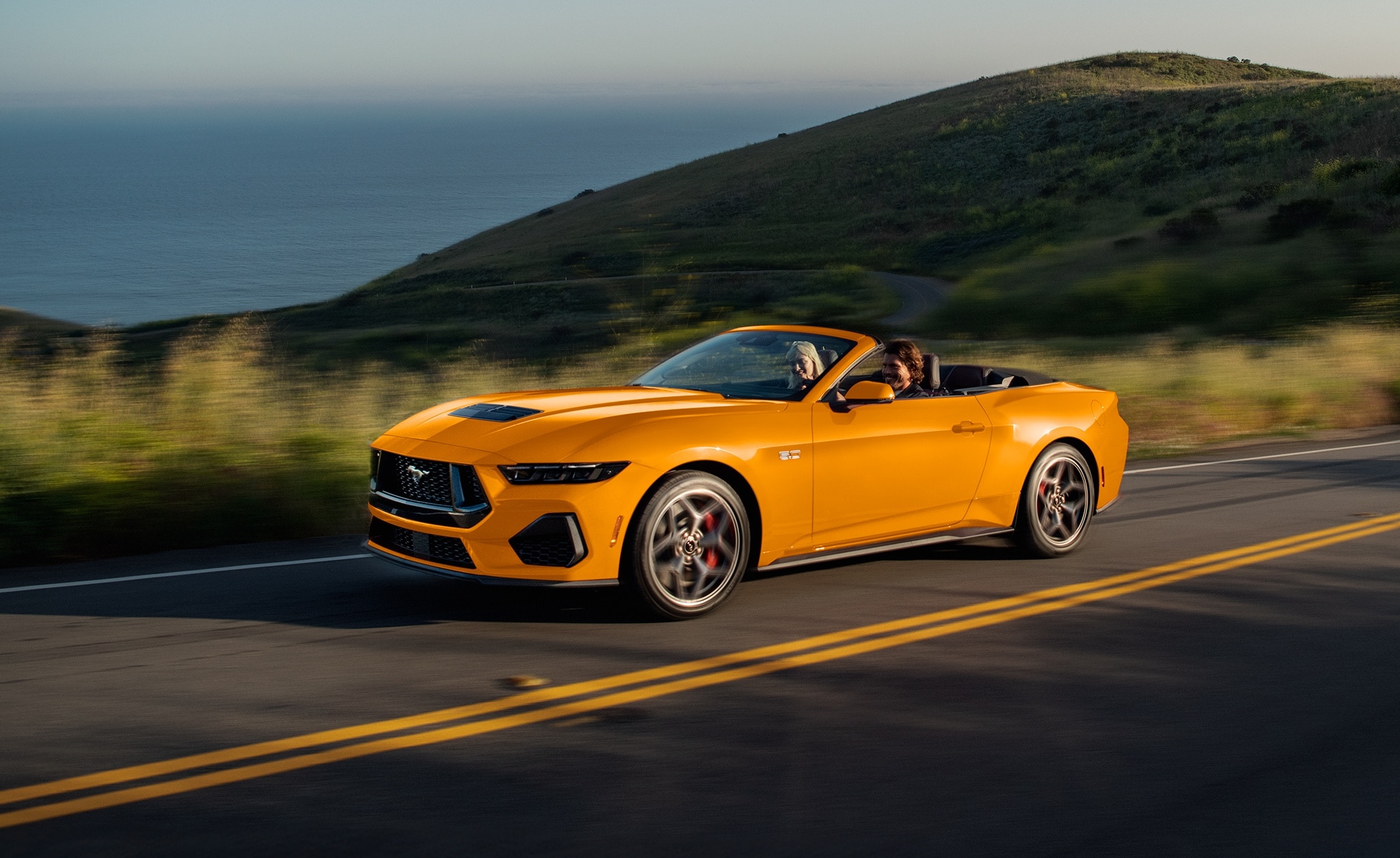  2026 Ford Mustang convertible on the road