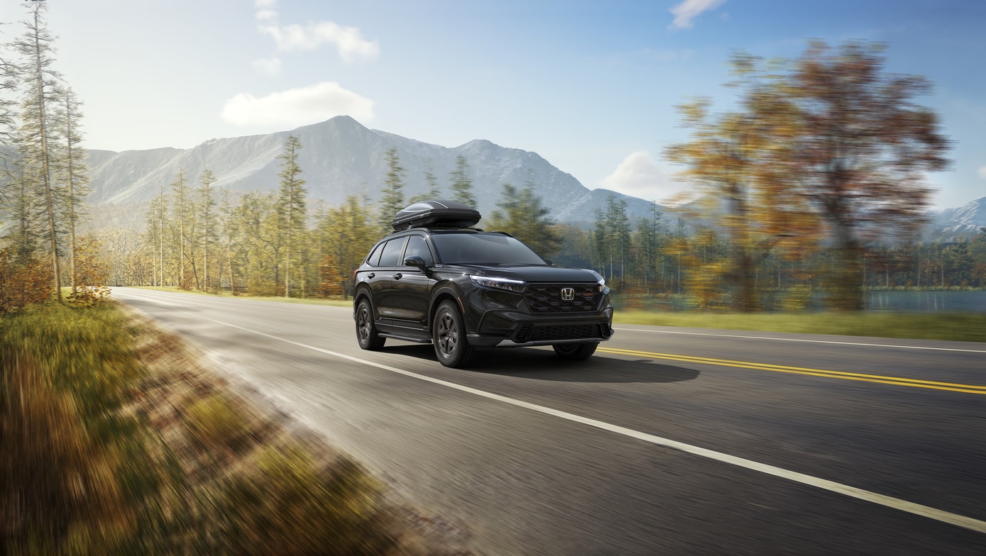 2026 Honda CR-V on highway through mountains