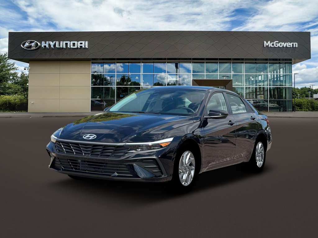 New 2026 Hyundai Elantra Hybrid Blue Sedan