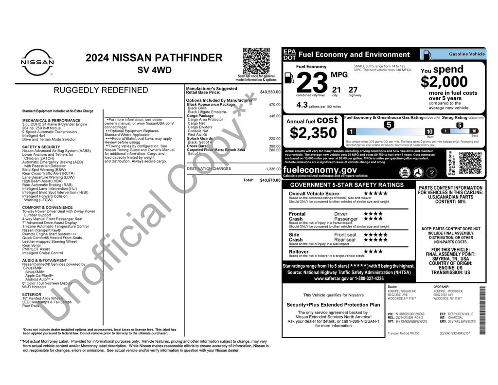 2024 Nissan Pathfinder SV 4WD's photo