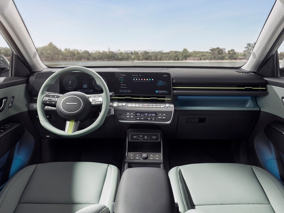Hyundai Kona dashboard view