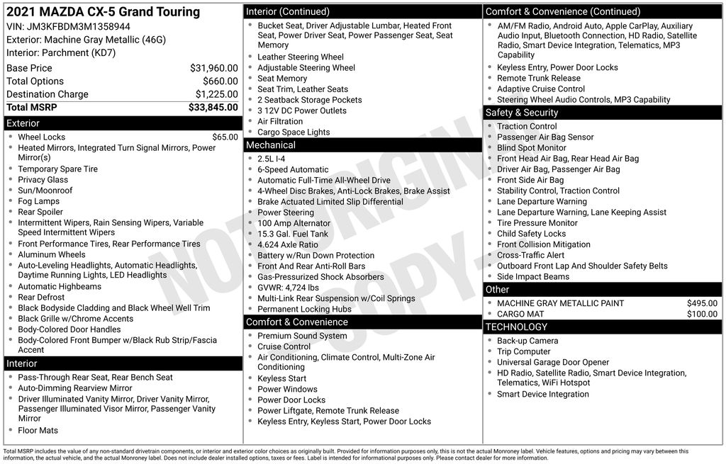 2021 Mazda CX-5 Grand Touring Auto AWD's photo