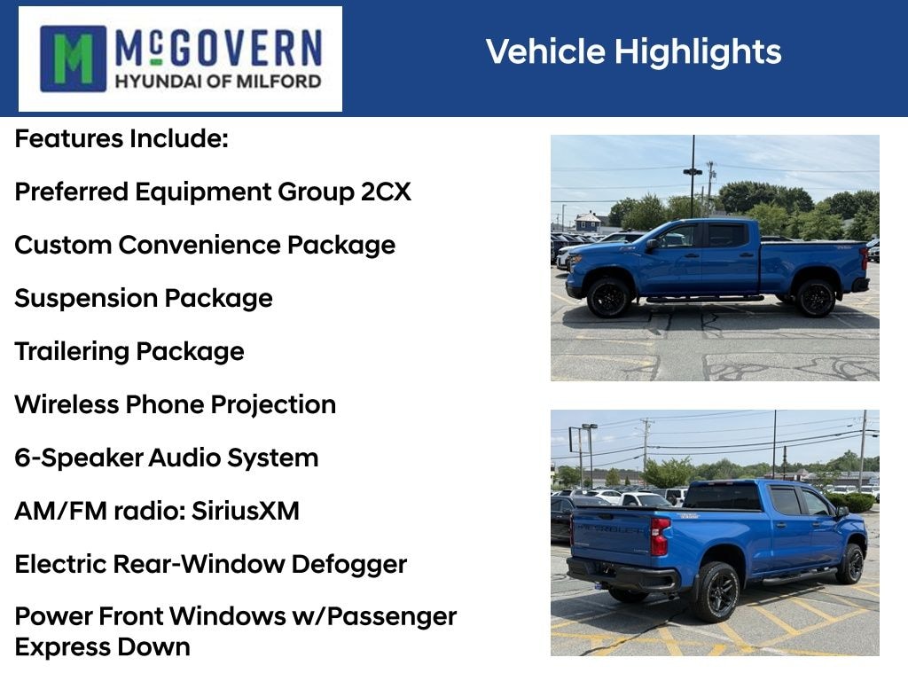 Used 2023 Chevrolet Silverado 1500 Custom Trail Boss Truck Crew Cab