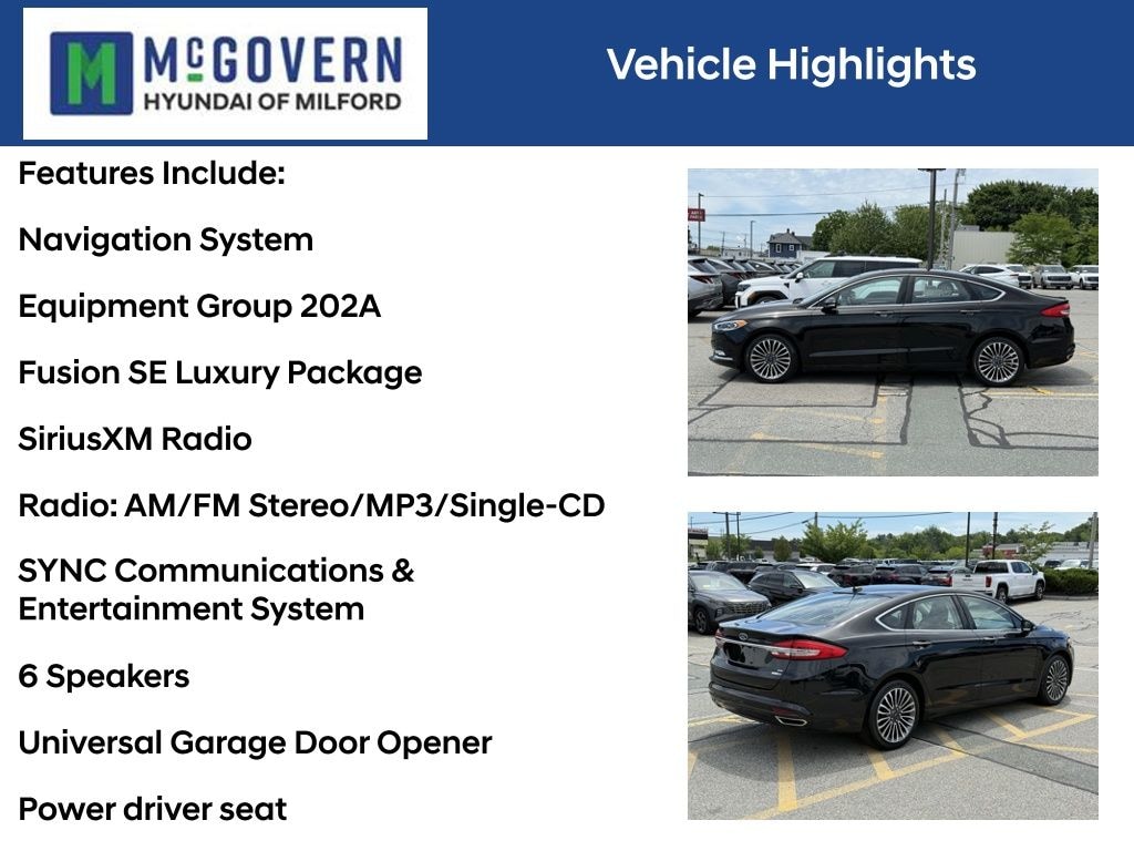 Used 2017 Ford Fusion SE Sedan